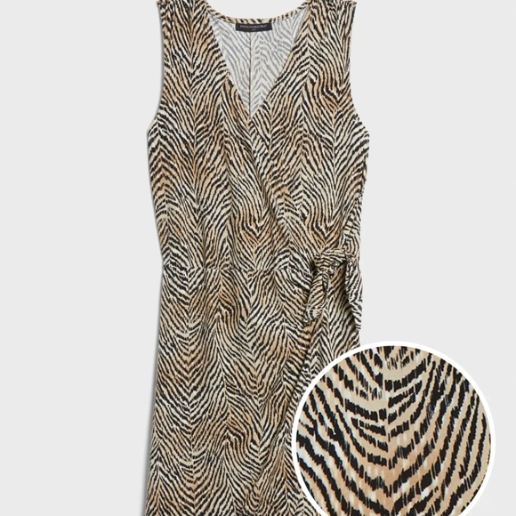 Banana Republic Dresses & Skirts - Banana Republic Sexy Tie- Knot Wrap Dress. Animal Print Sz: XXL